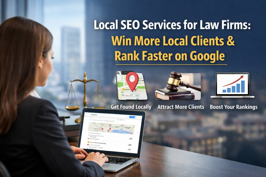 Local SEO services for law firms improving Google rankings and client growth